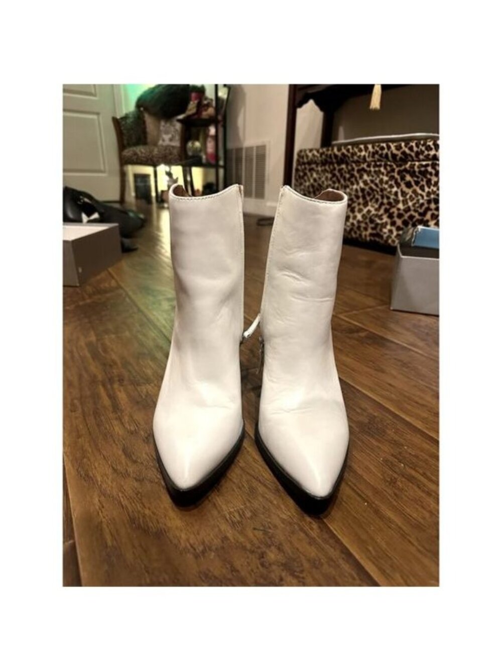 White Heeled Ankle‎ Boots